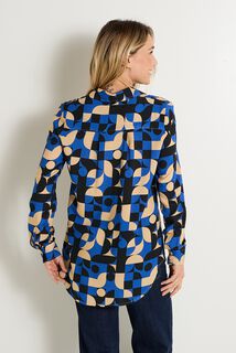 Chemisier imprimé géométrique femme
