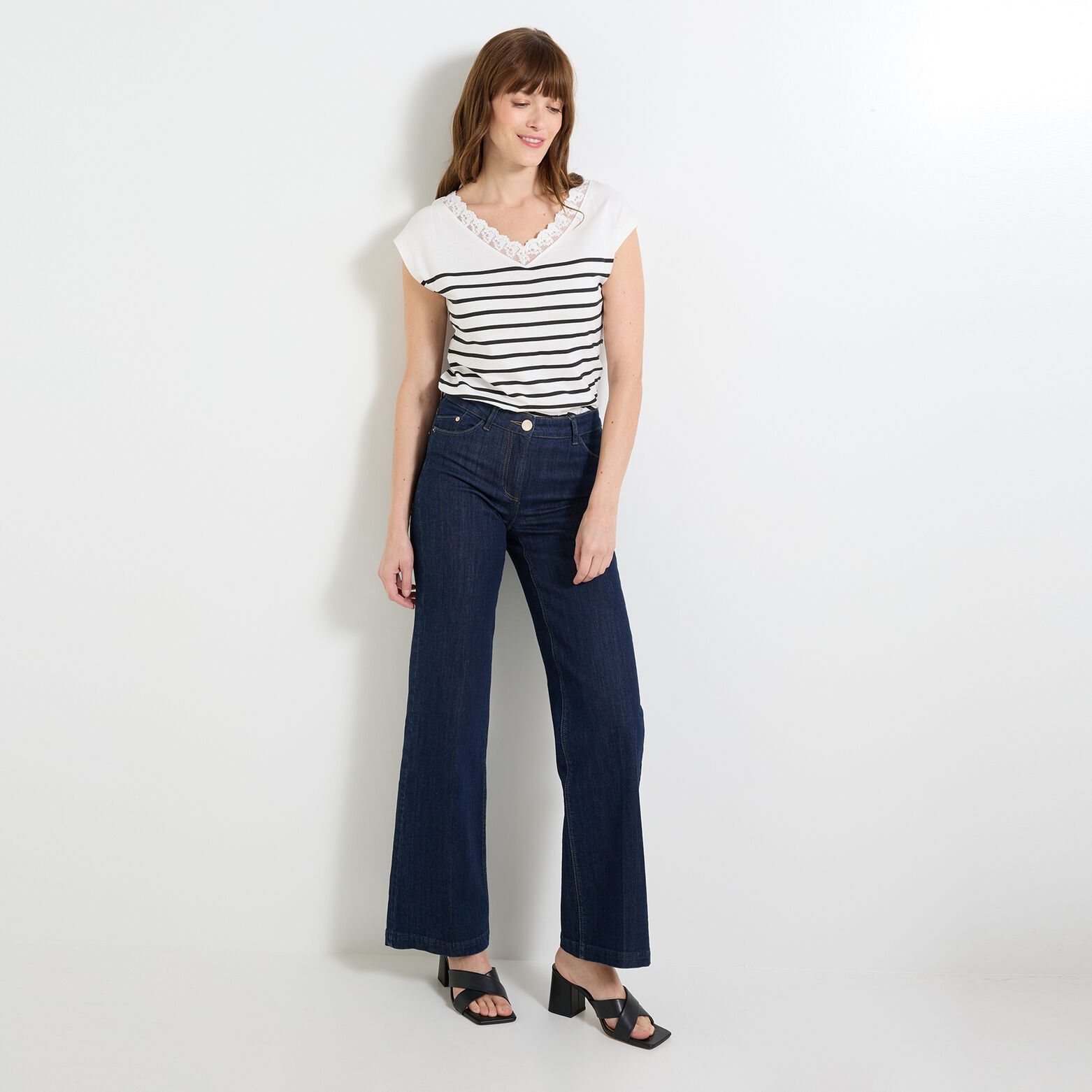 T-shirt col V femme