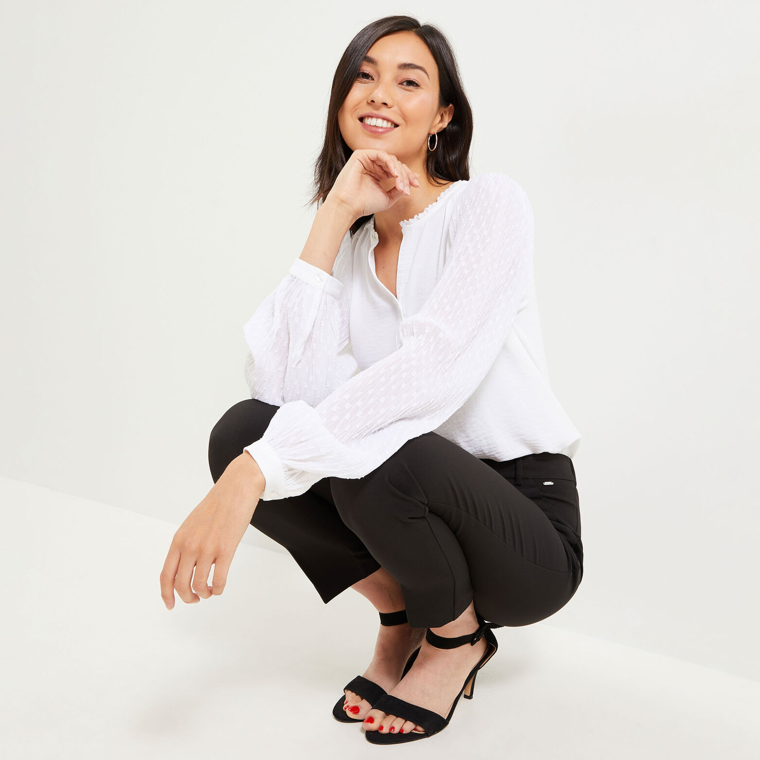 Pantalon cigarette femme