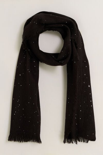 Écharpe unie à sequins femme