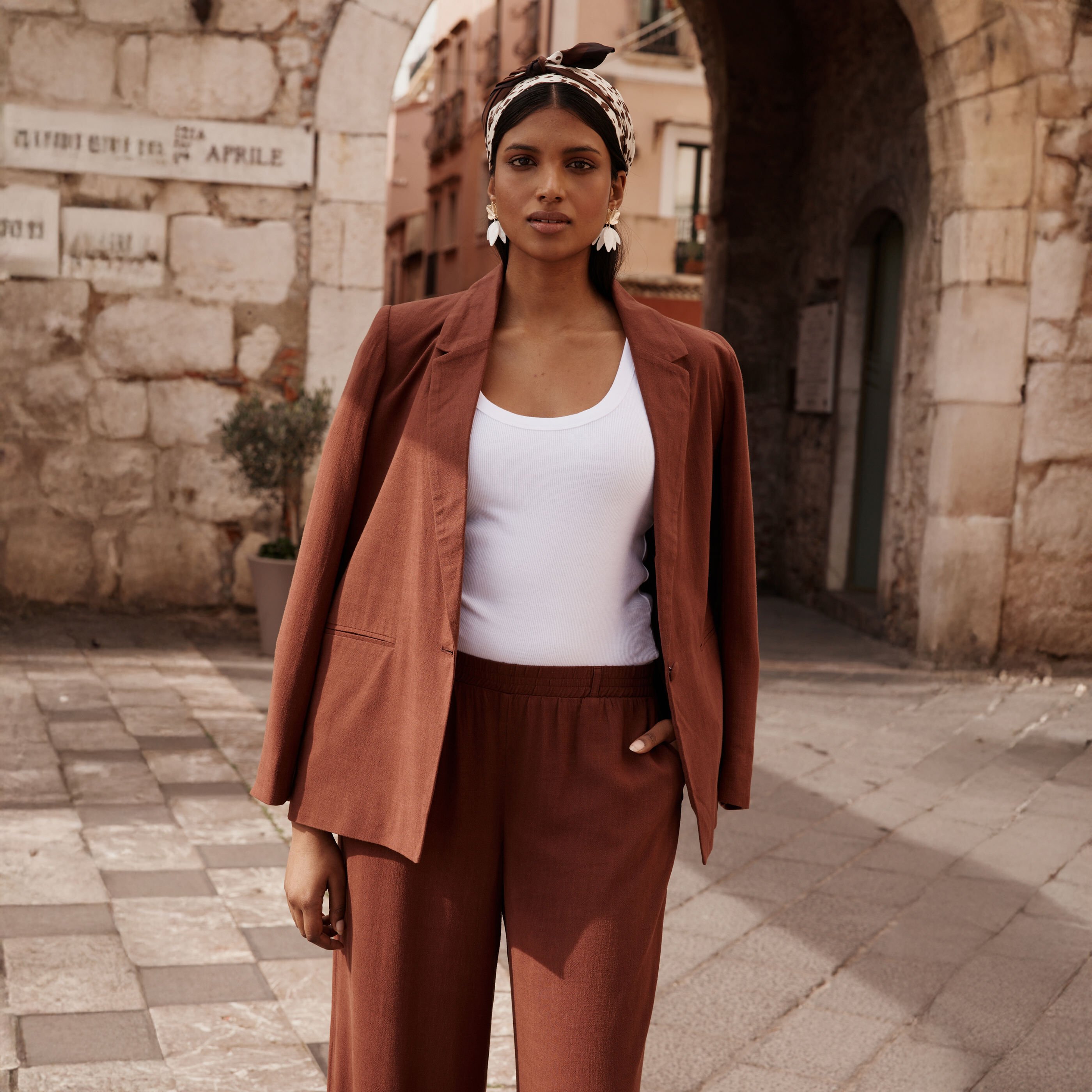 Veste blazer doubl&eacute; femme