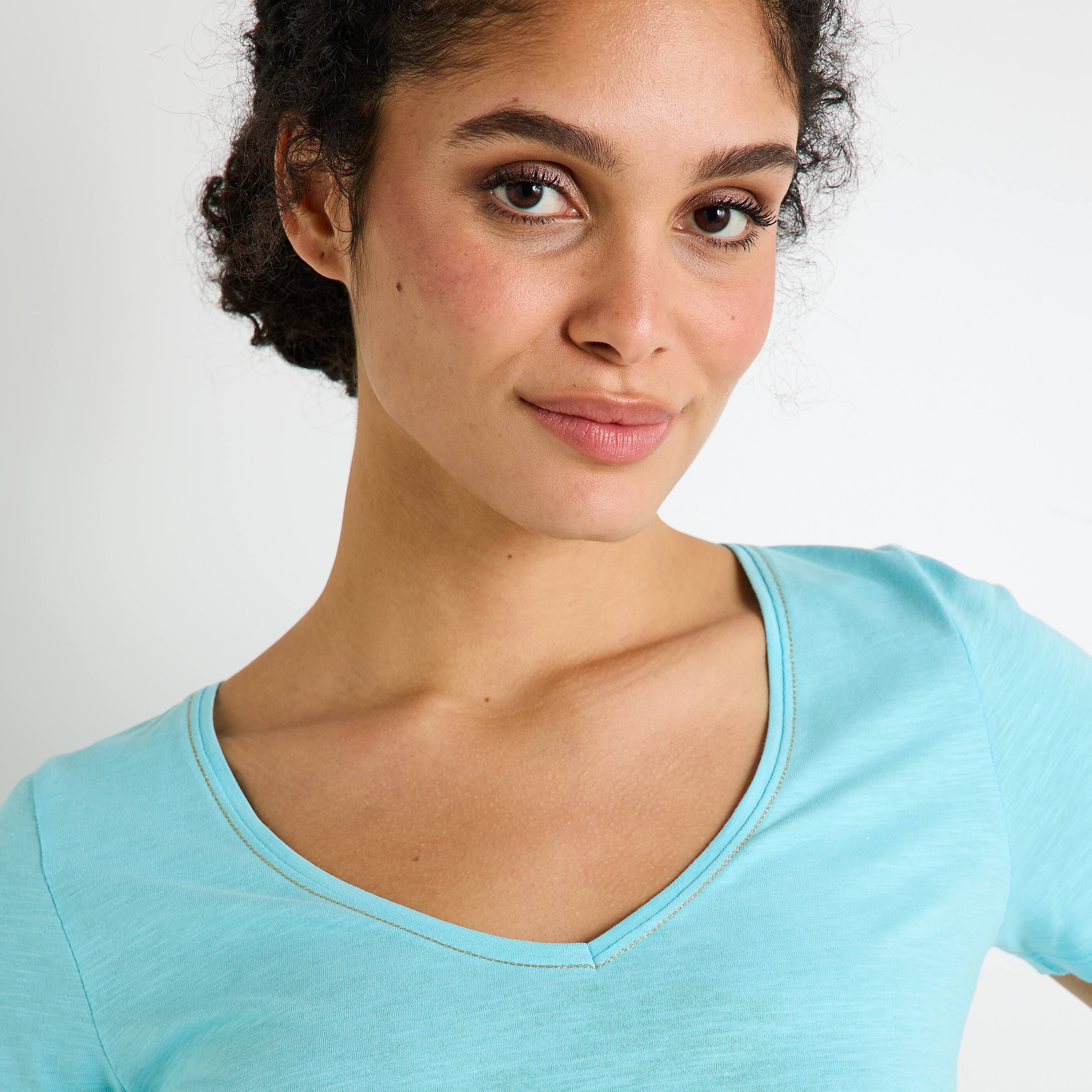 T-shirt col V femme