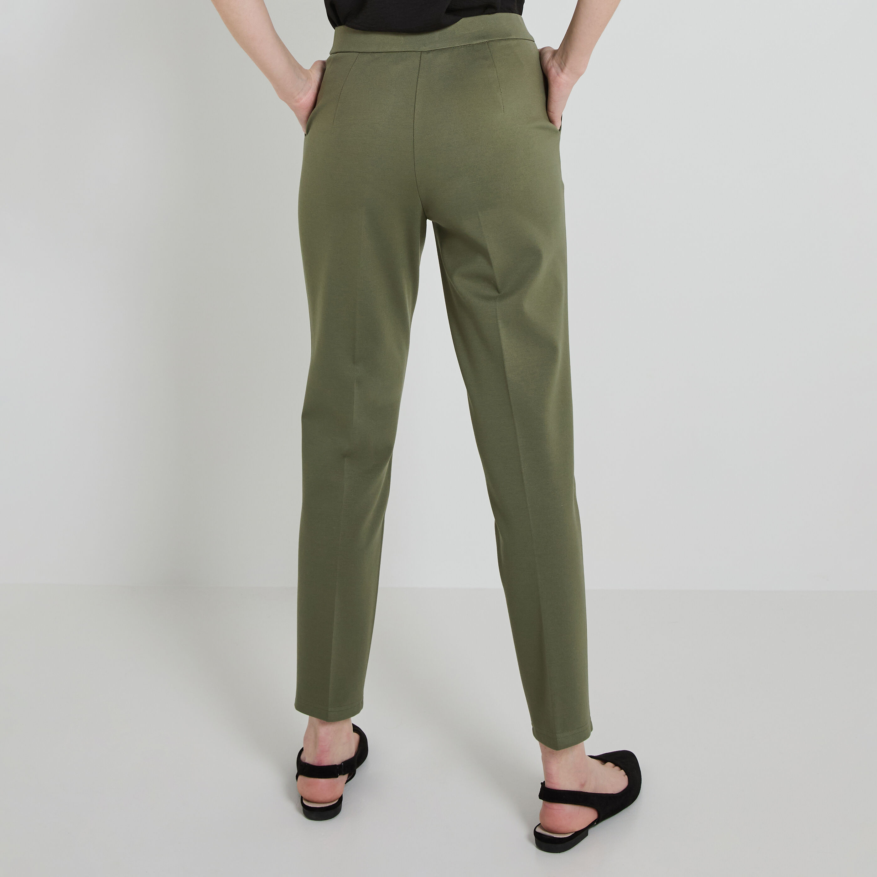 Pantalon cigarette stretch femme