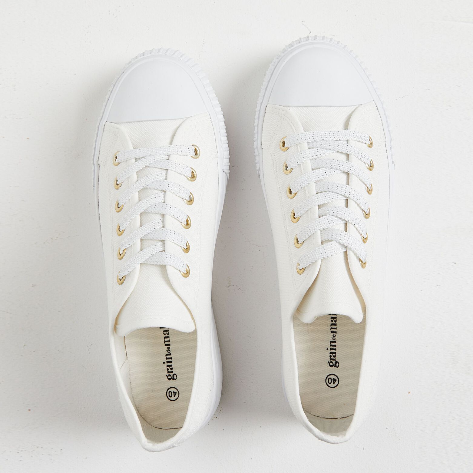 Baskets en toile femme