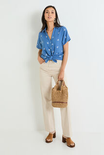 Chemise brodée femme