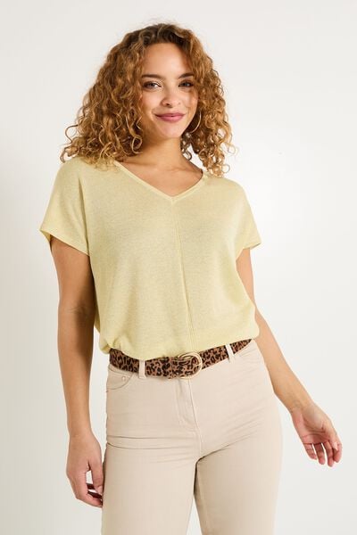 Pull manches courtes femme