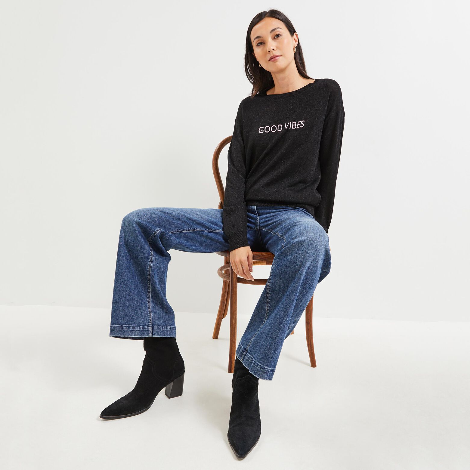 Pull lurex femme