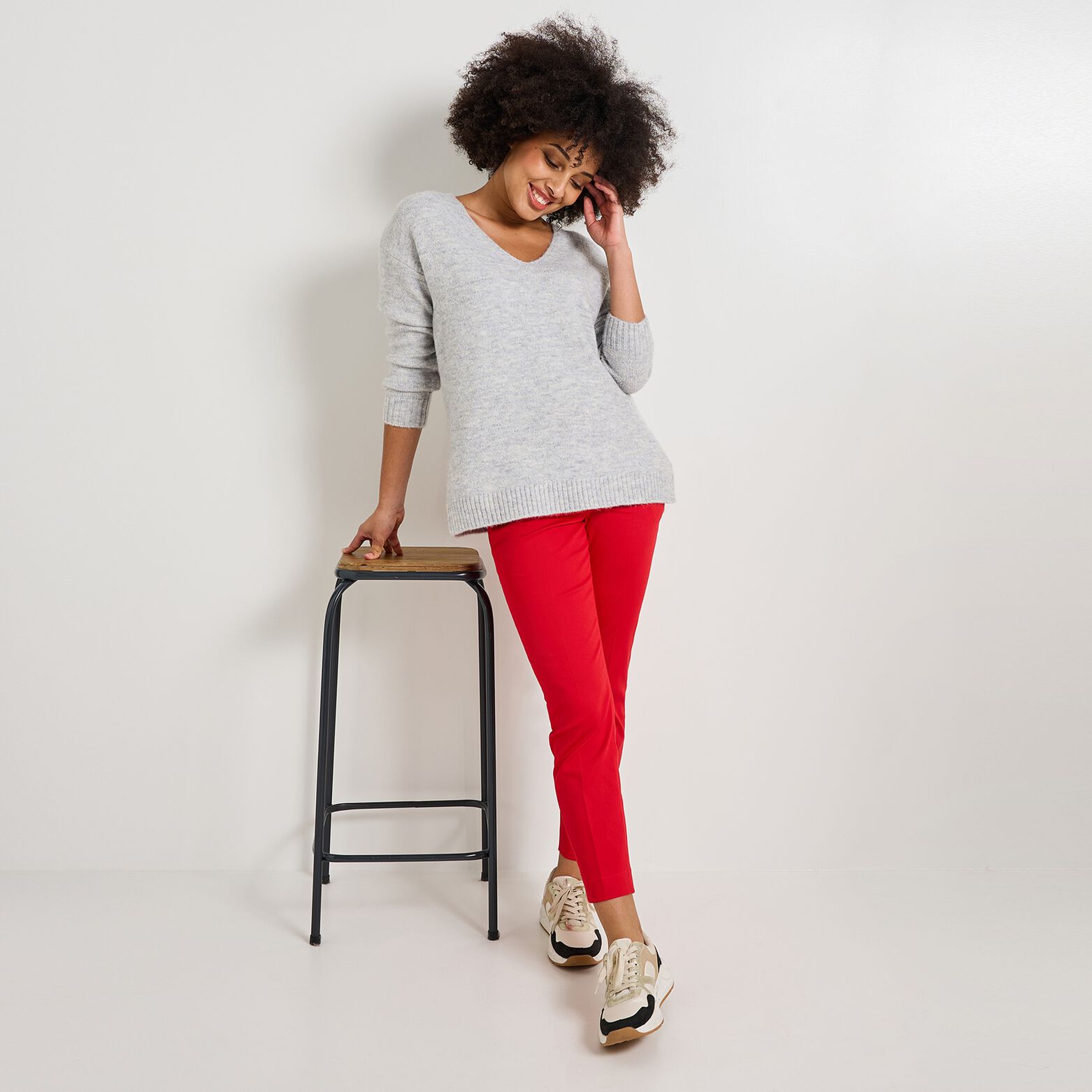 Pantalon cigarette femme