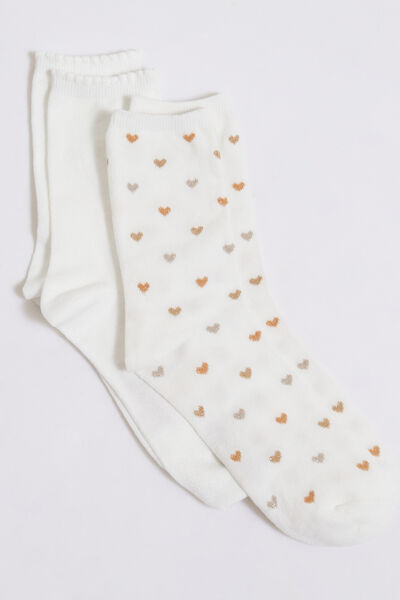 Lot de 2 chaussettes hautes femme