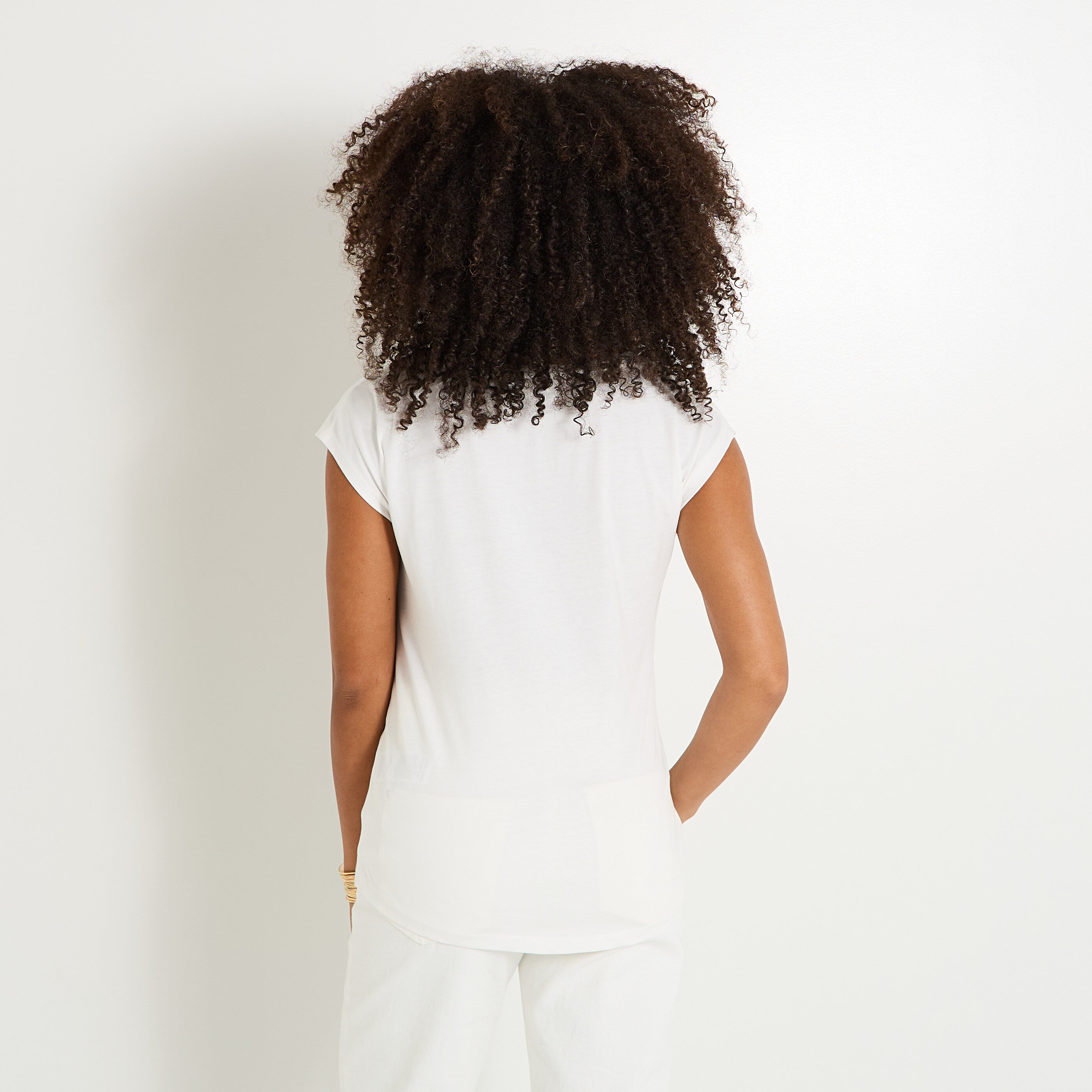 T shirt print coeur l&eacute;opard femme