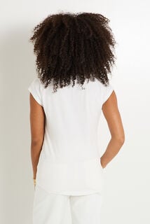 T shirt print coeur léopard femme