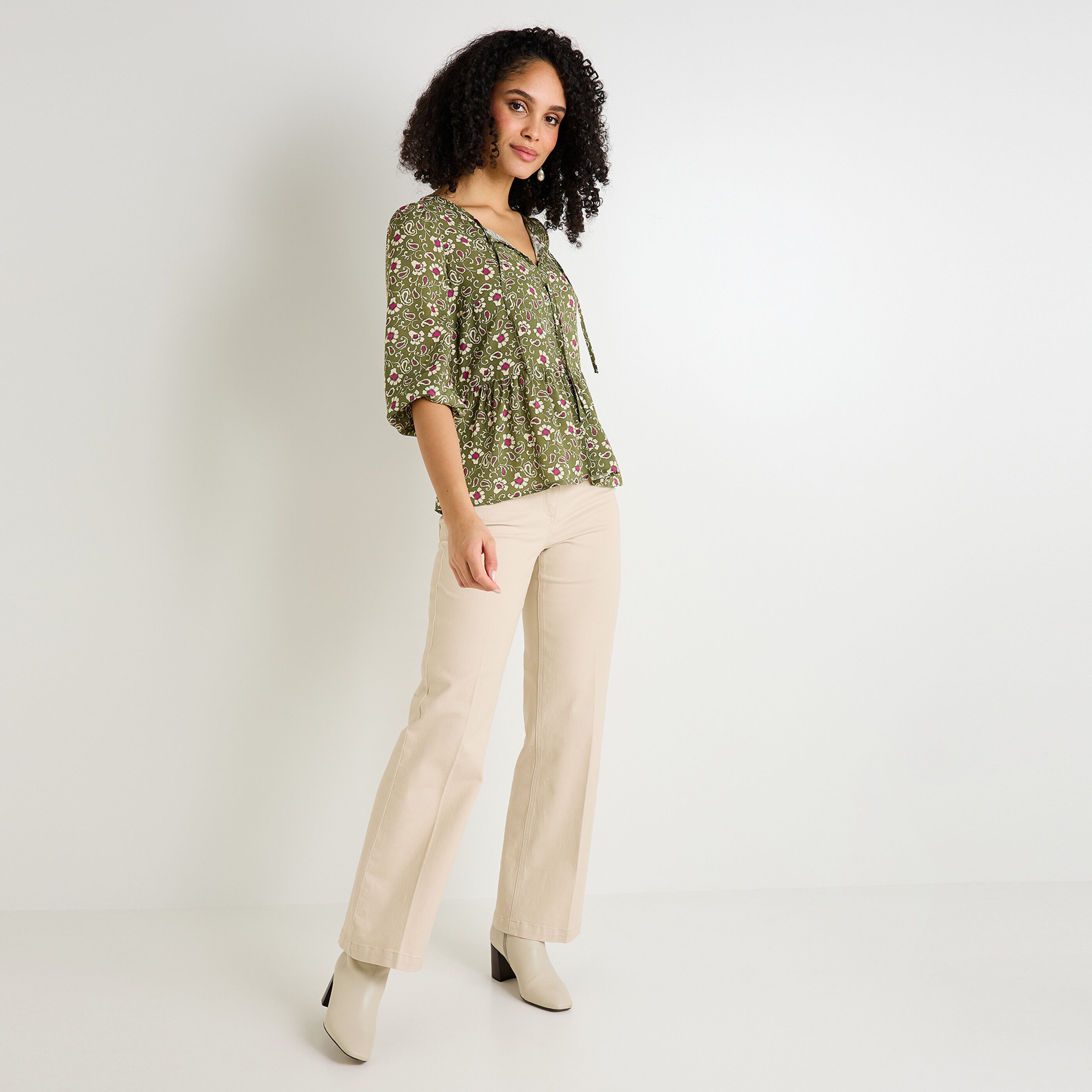 Blouse imprim&eacute;e femme