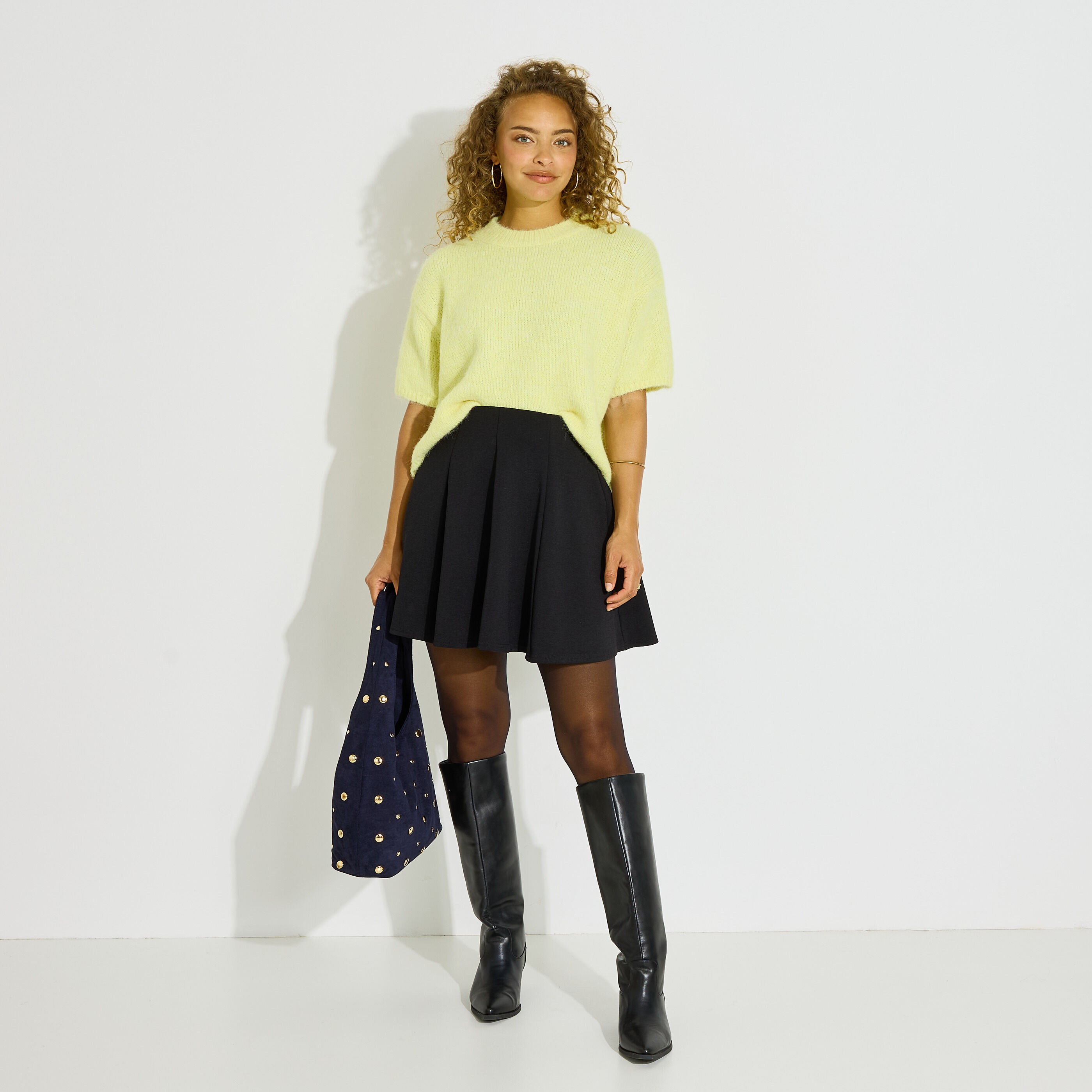 Jupe pliss&eacute;e &eacute;l&eacute;gante femme