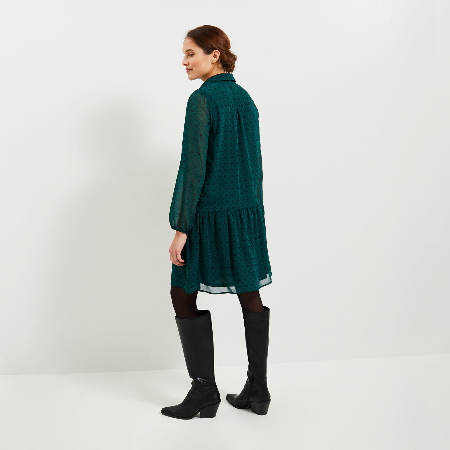 Robe voile habillée femme