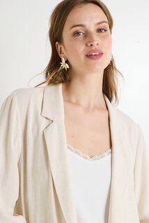 Blazer fluide en lin mélangé femme