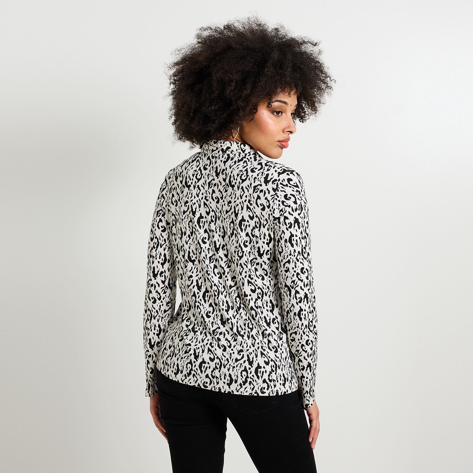 Chemise imprimé léopard femme