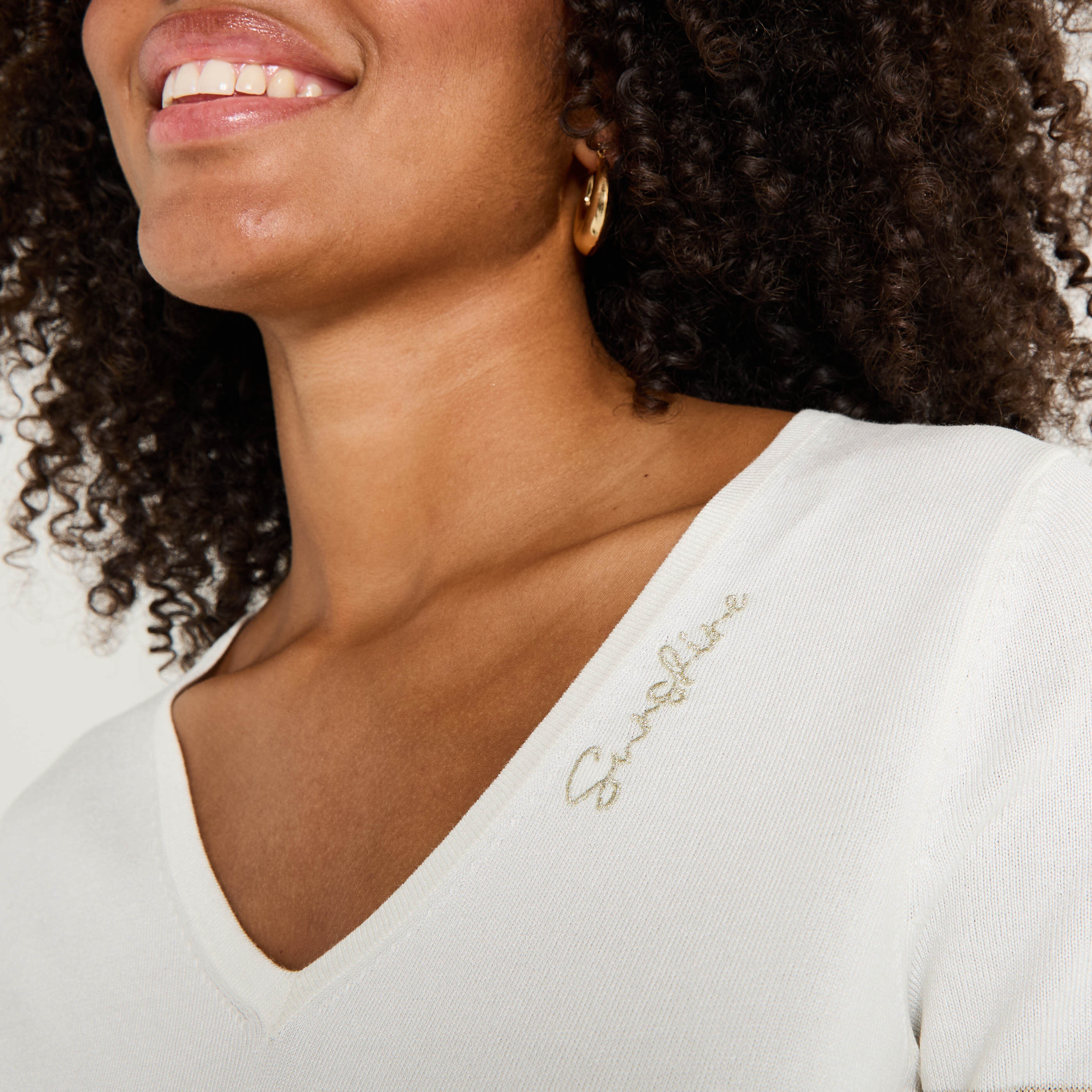 Pull manches courtes femme