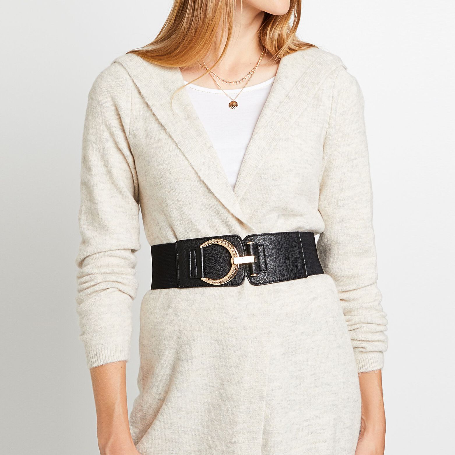Ceinture large élastique femme