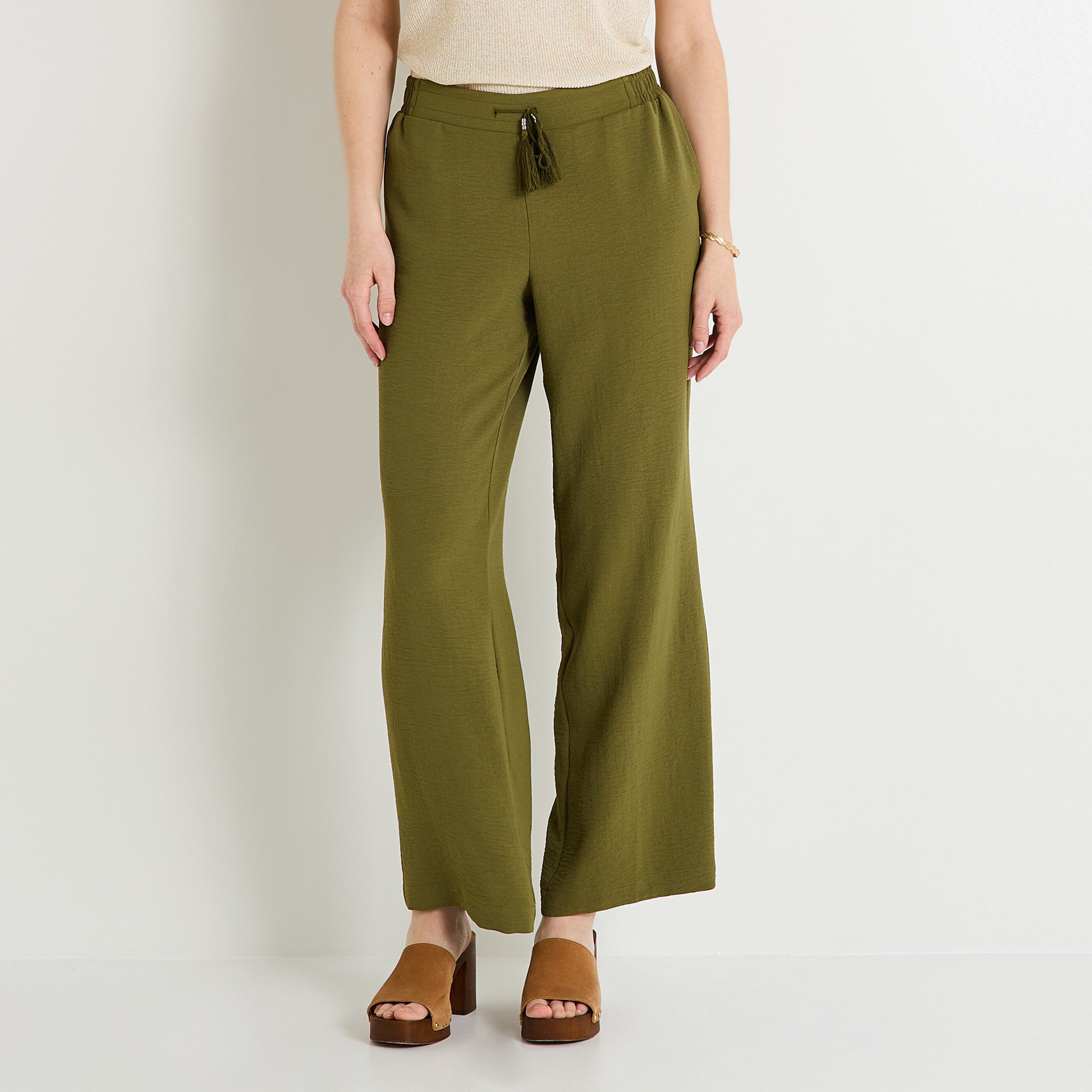 Pantalon tall large fluide femme