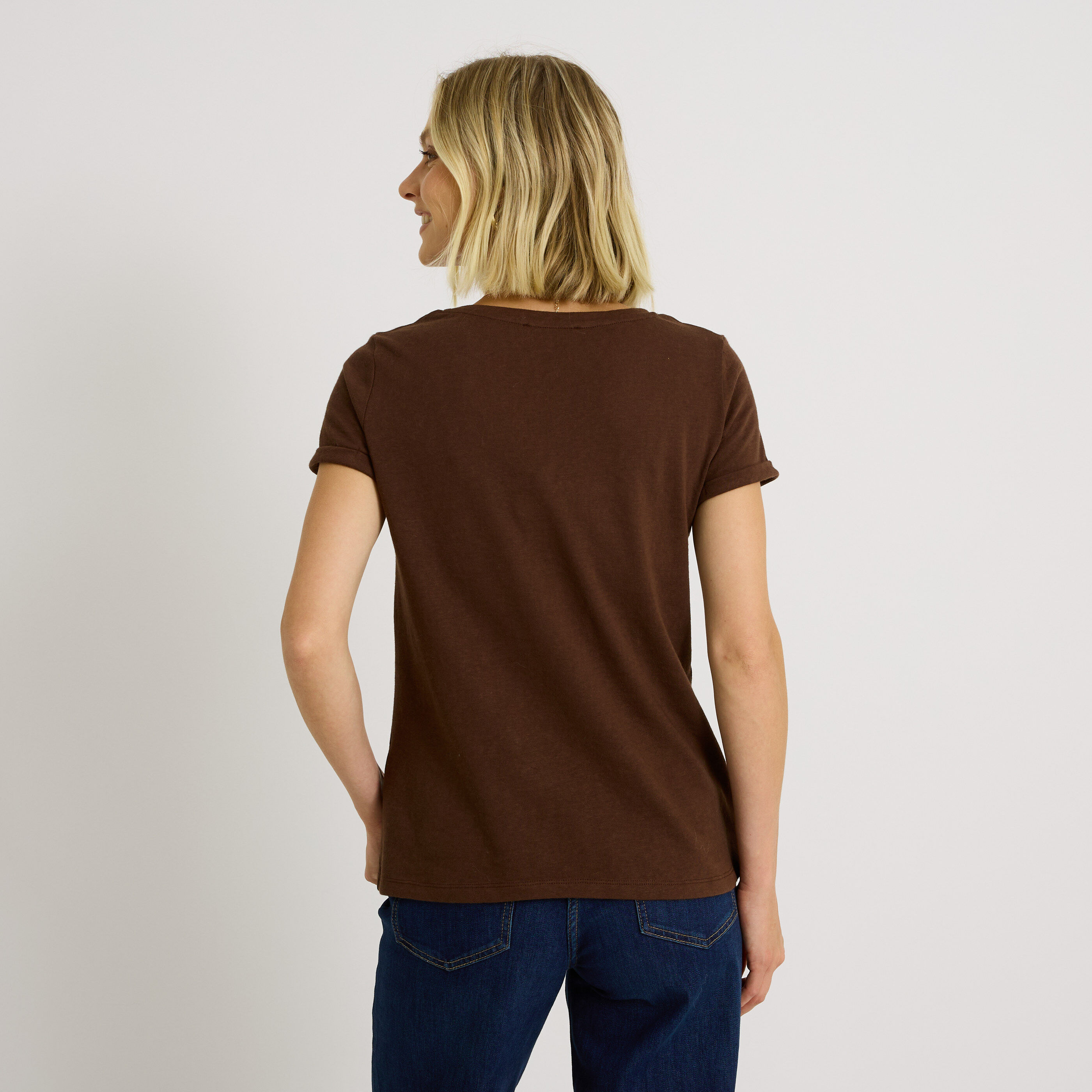 T shirt col rond femme