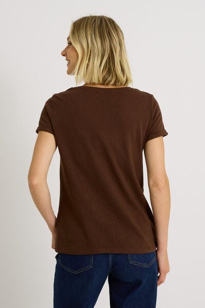 T shirt col rond femme