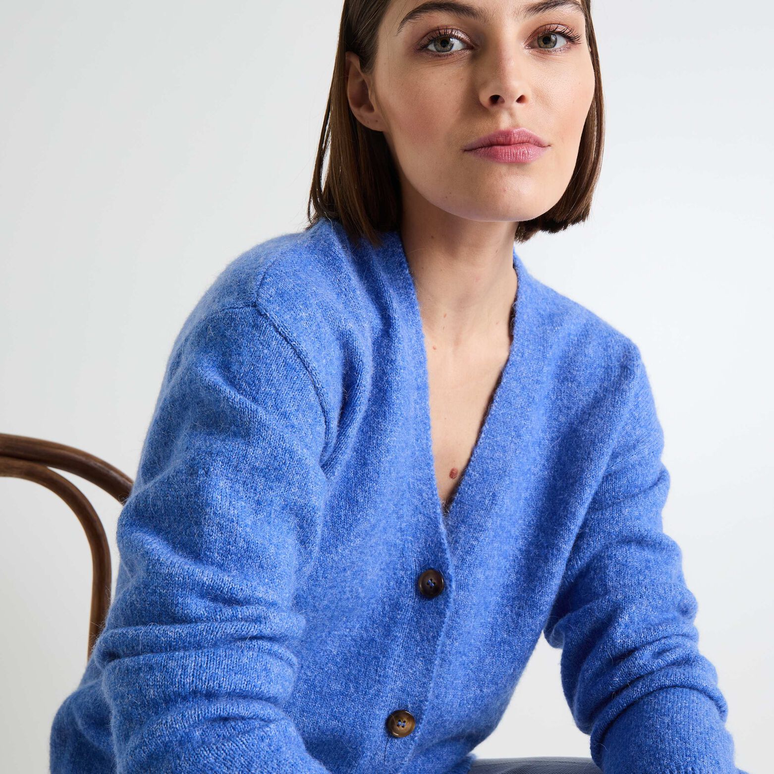 Gilet col V femme