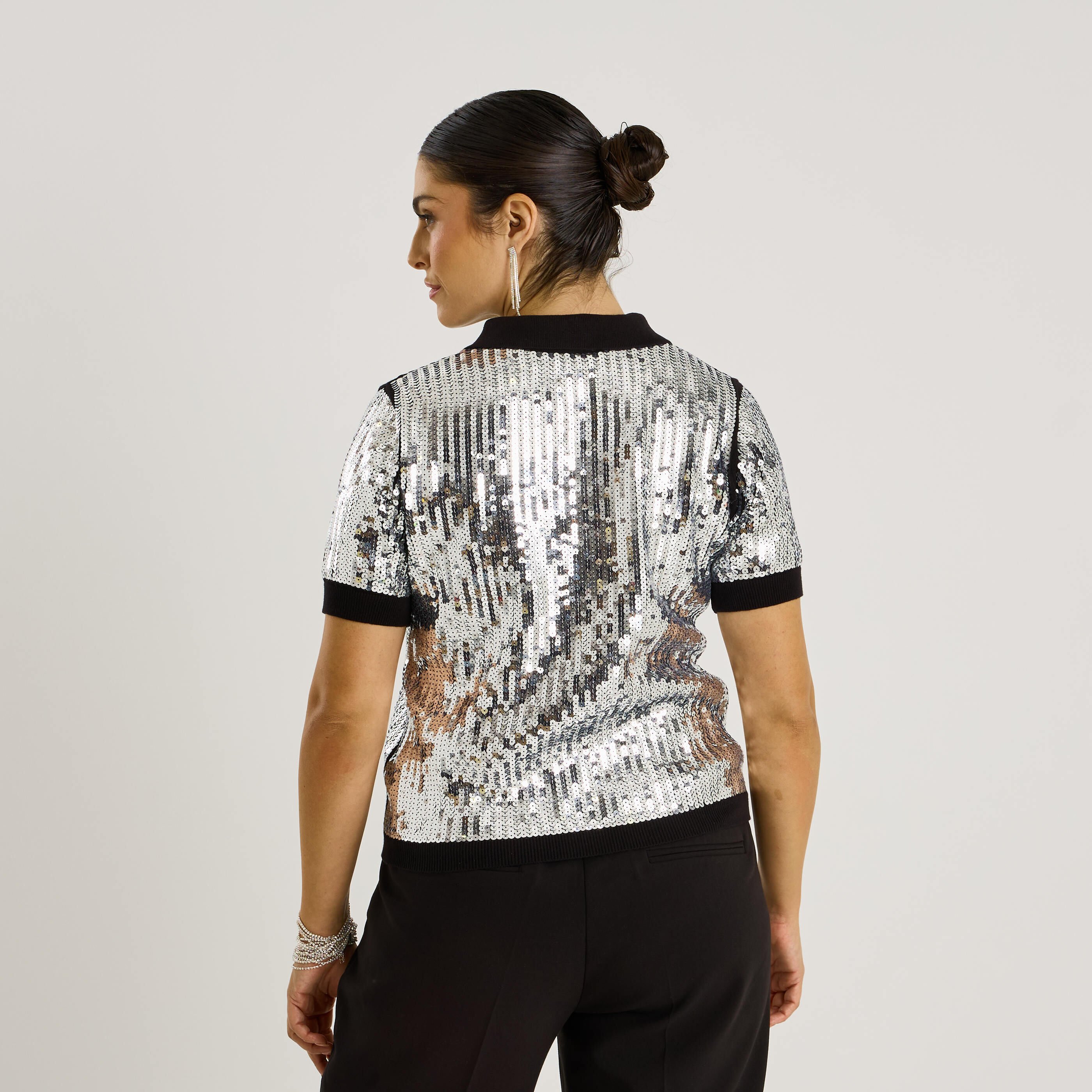 Polo &agrave; strass femme