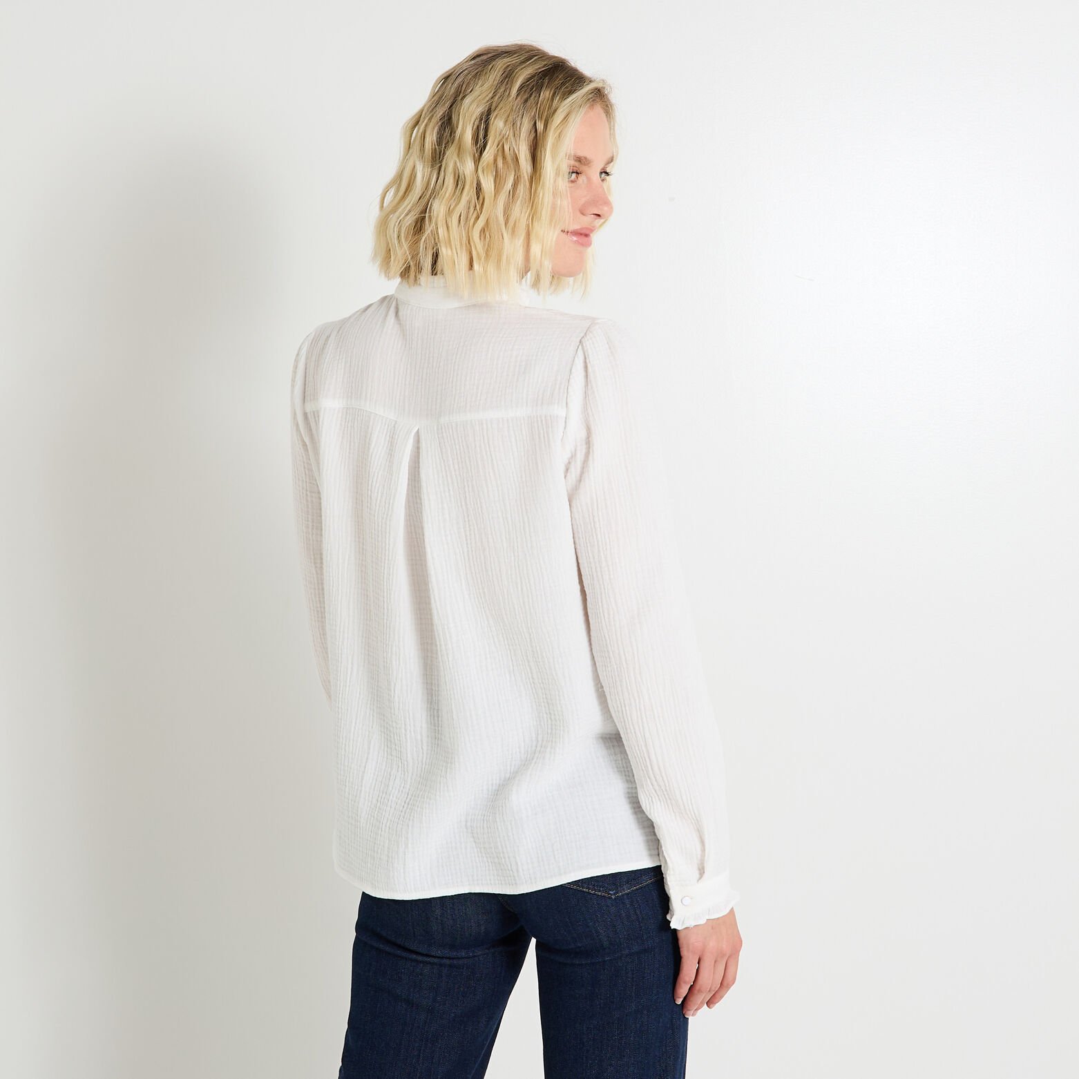 Blouse en gaze de coton femme
