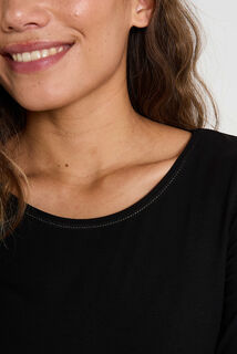 T-shirt uni à col rond femme
