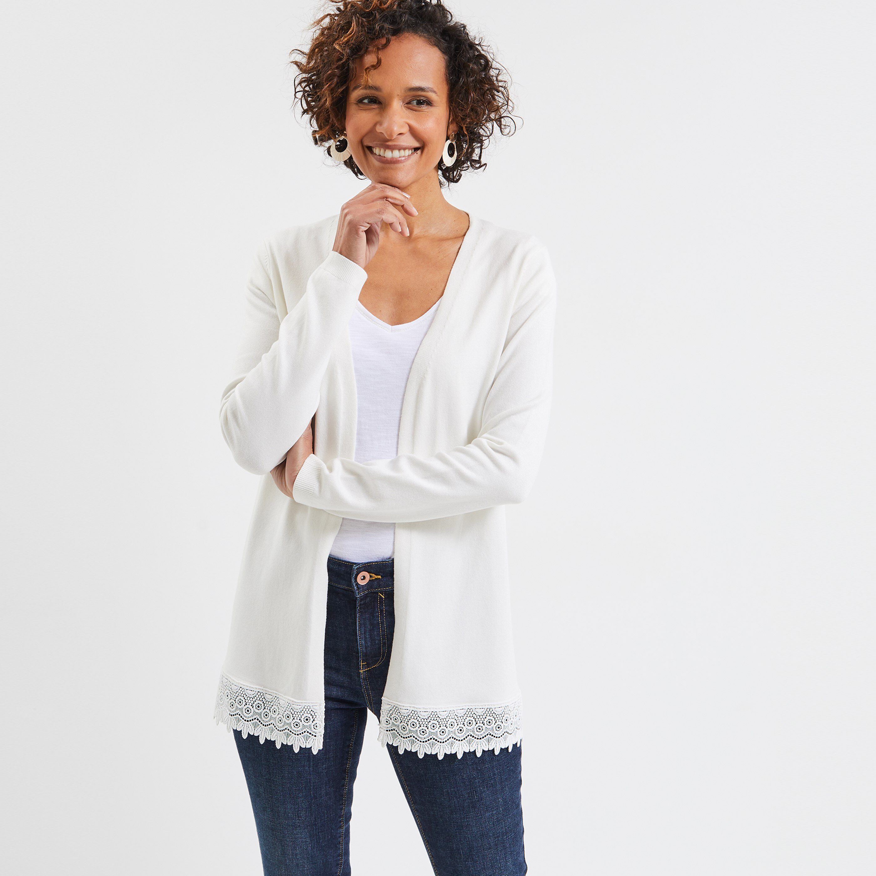 Cardigan mi long 2025 femme