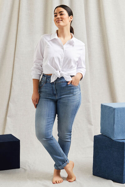 Jean raccourci taille haute HANOI femme