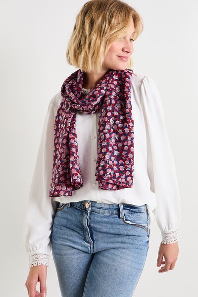 Étole imprimé fleurs femme