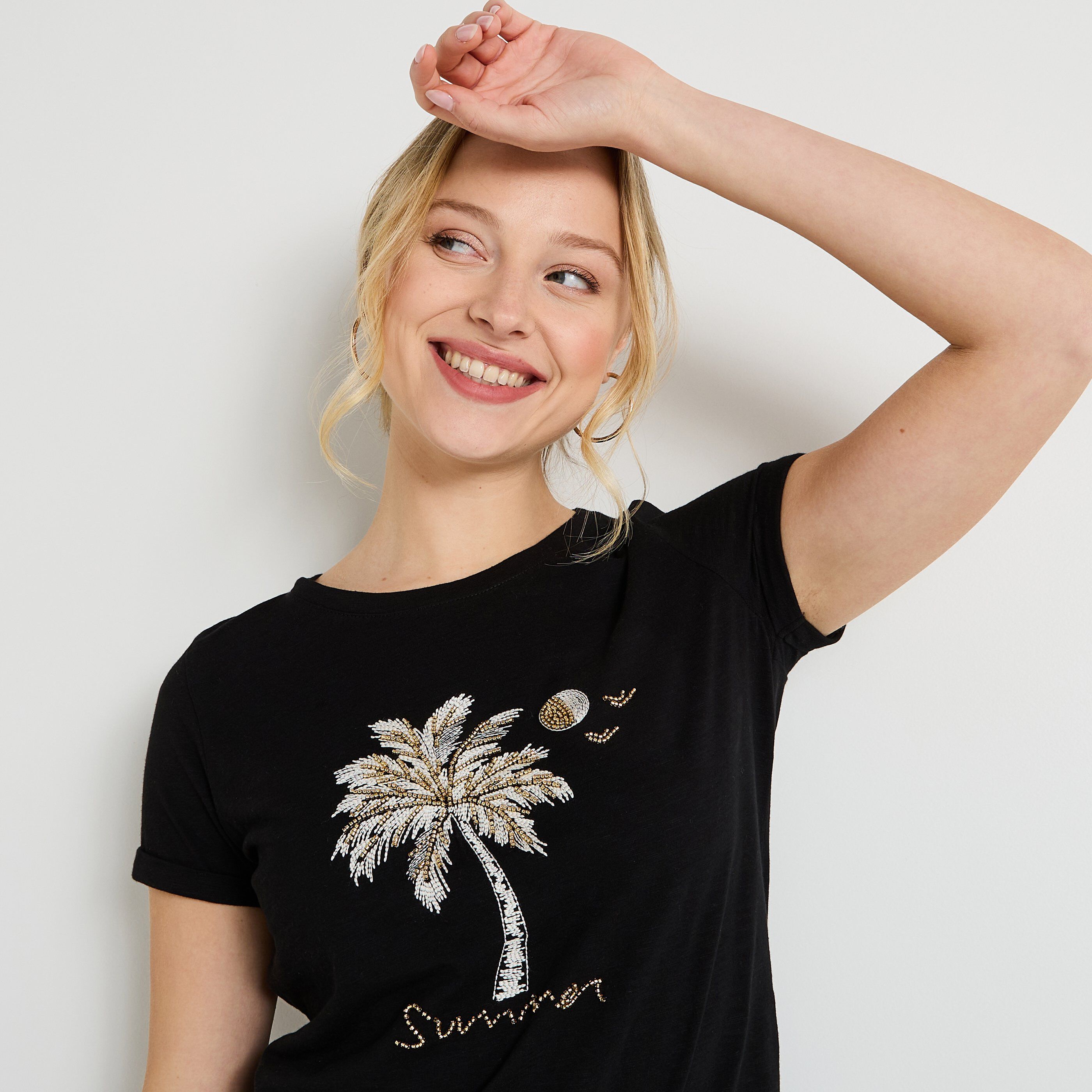 T-shirt col rond femme