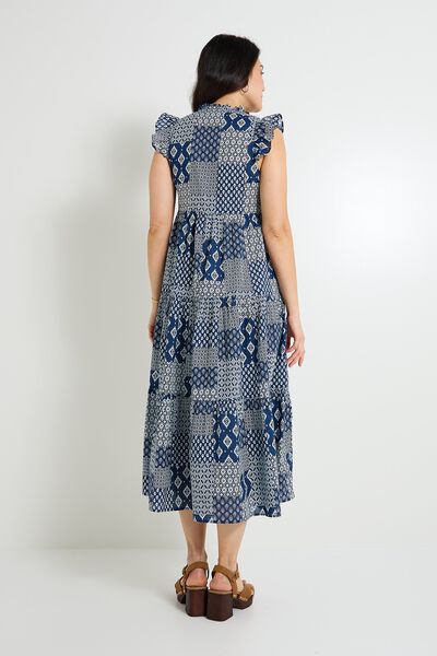 Robe longue imprimée femme