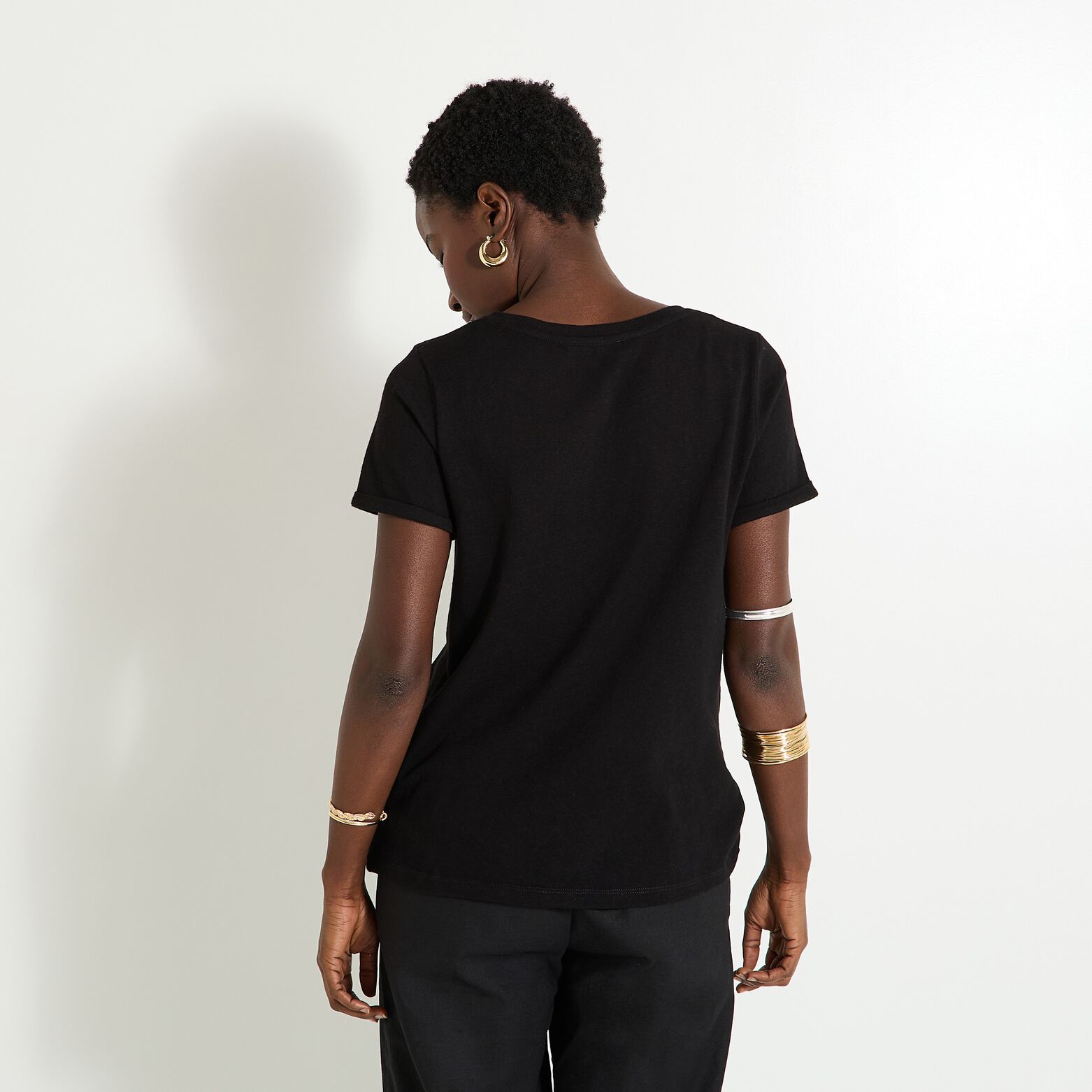 T-shirt col rond femme