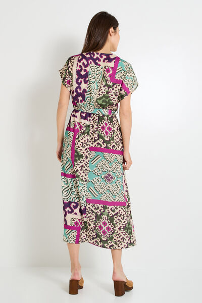 Robe longue imprimée femme