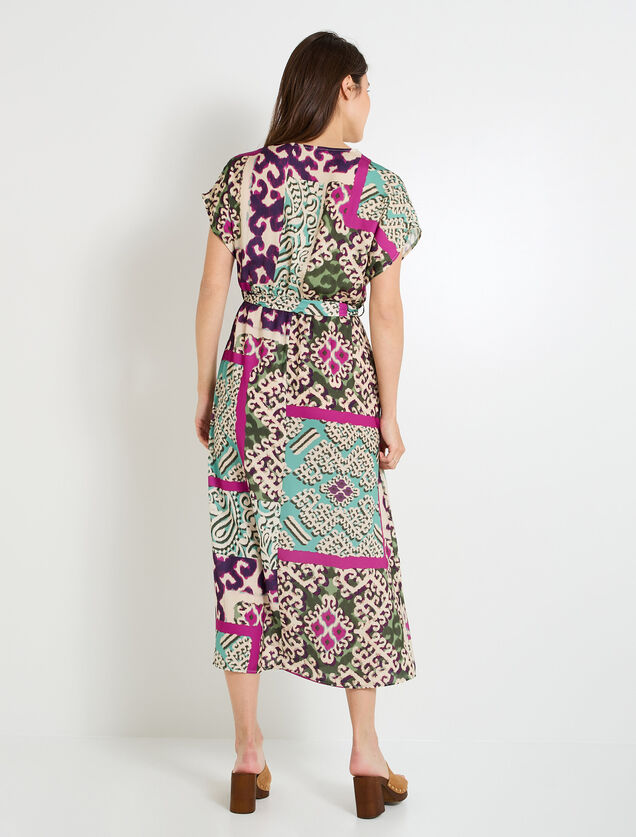 Robe longue imprimée femme