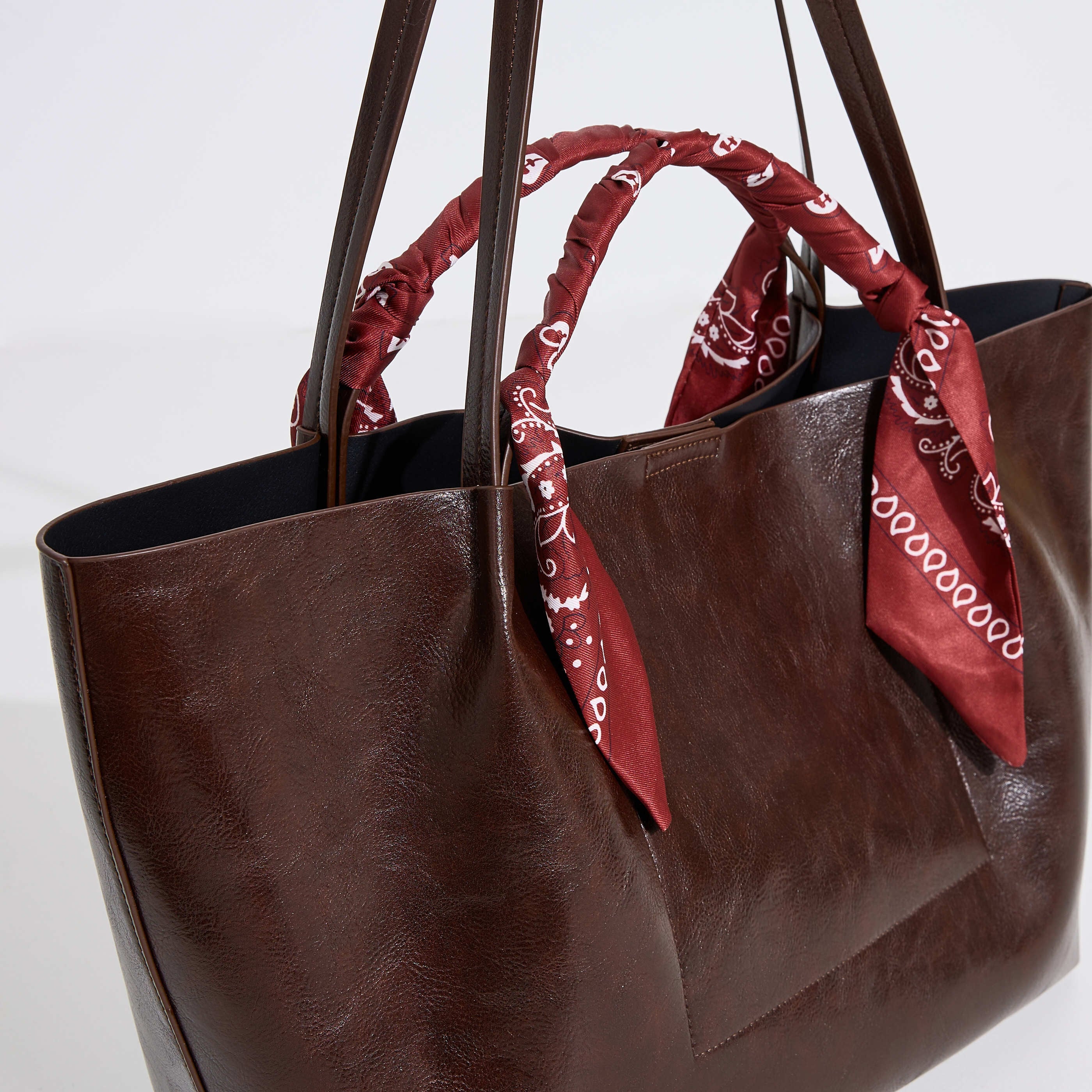 Grand sac cabas avec foulards femme