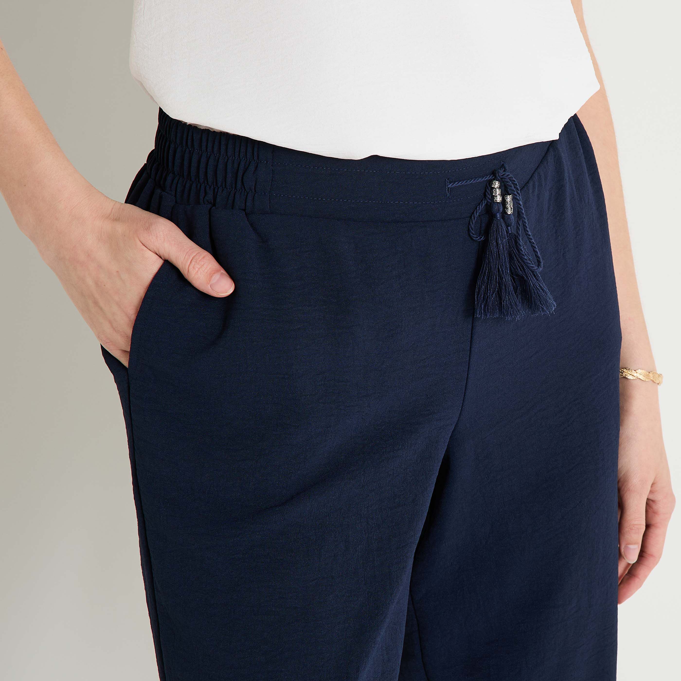 Pantalon large fluide femme