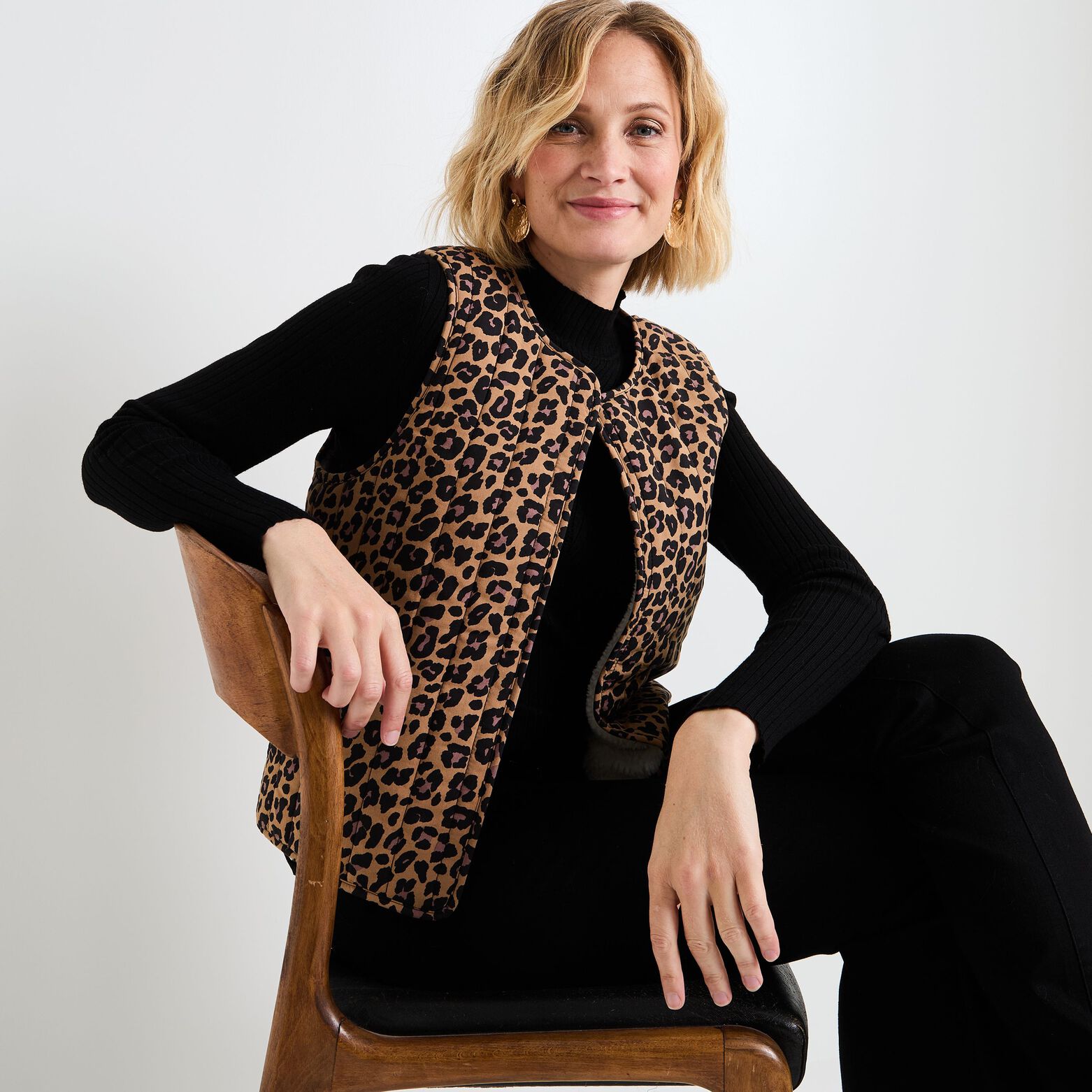 Veste imprimé léopard femme