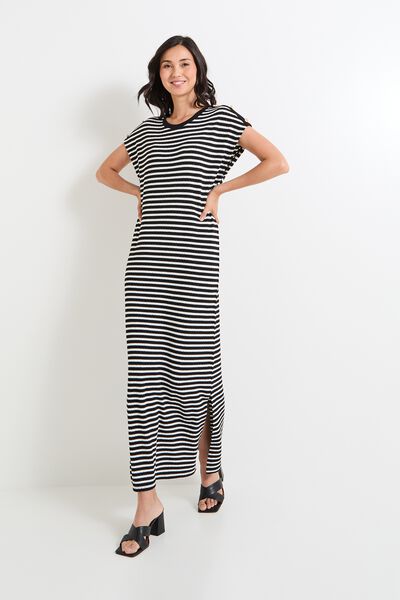 Robe col rond femme
