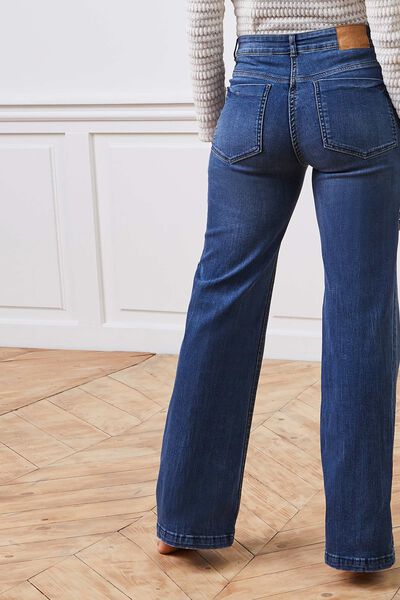 Jean large taille haute WOODSTOCK femme