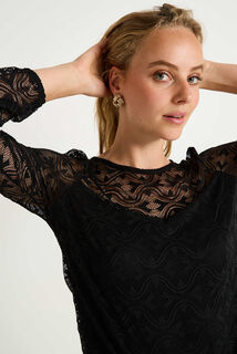 Blouse maille brodée femme