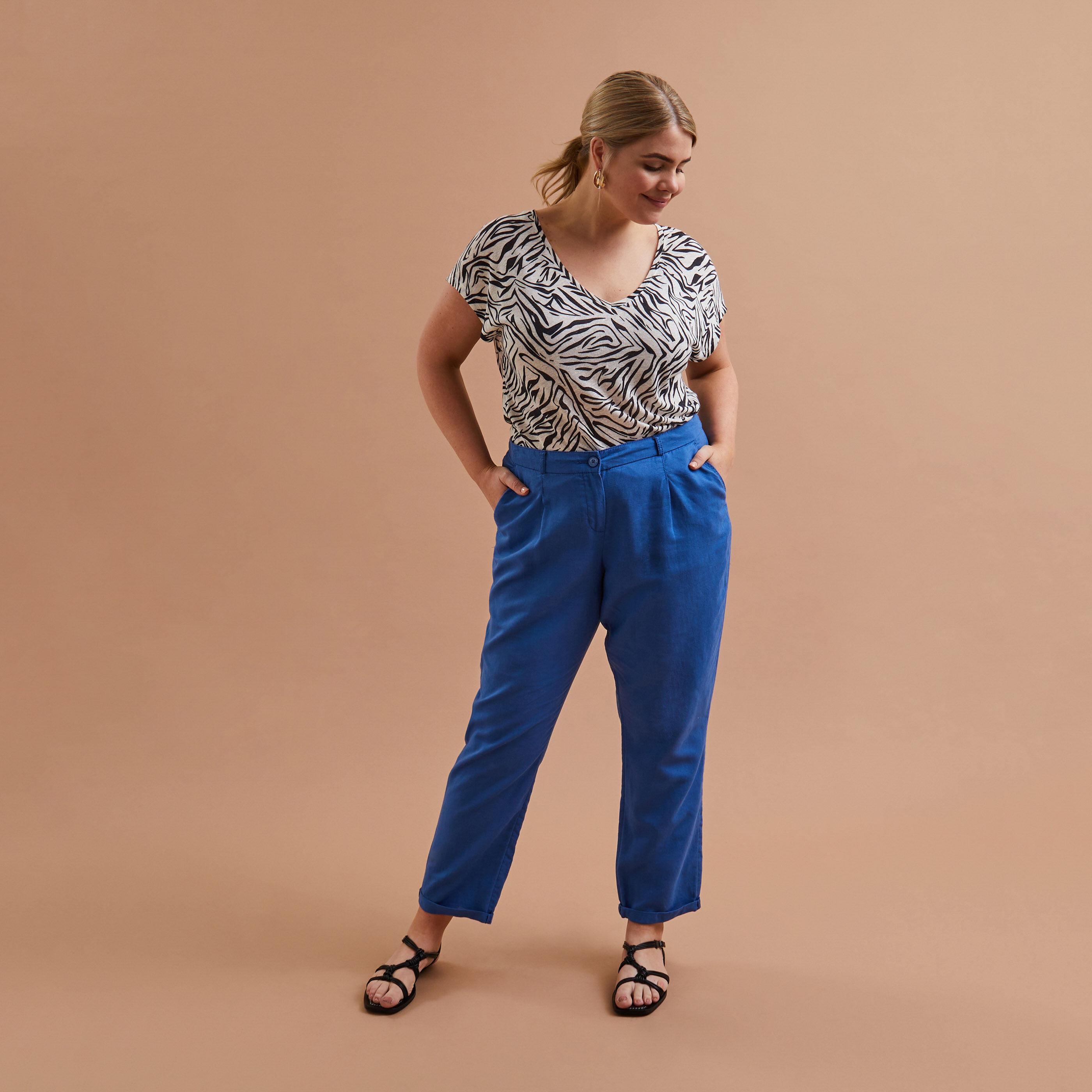 Tshirt viscose et lin femme