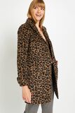 Manteau imprimé léopard femme