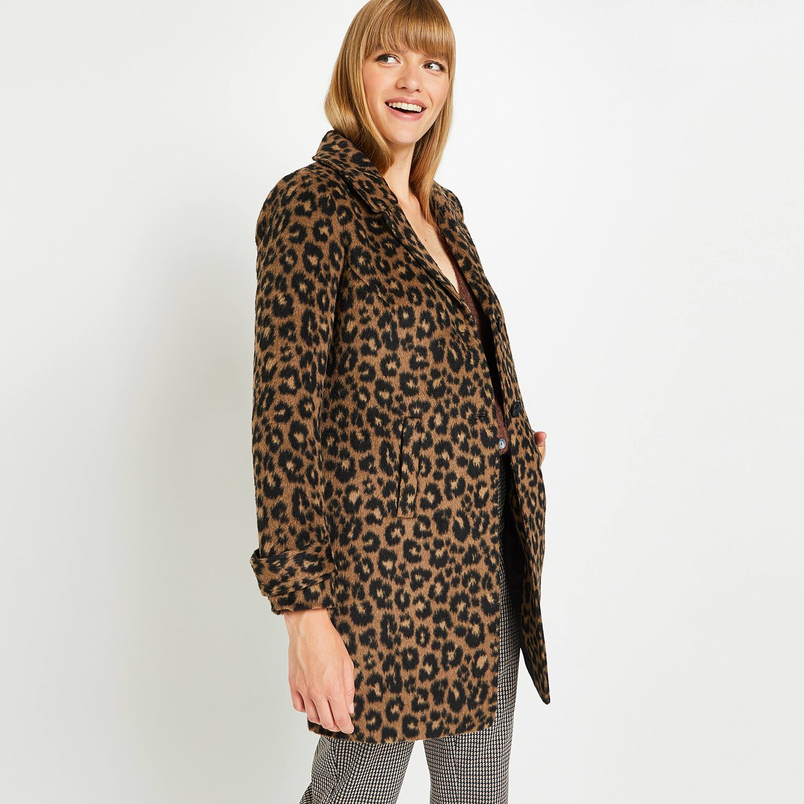 manteau femme imprimé animal