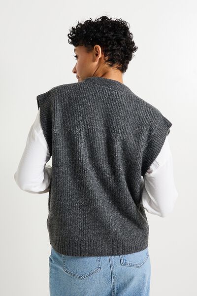Gilet col V femme
