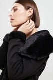 Manteau effet peau lainée femme