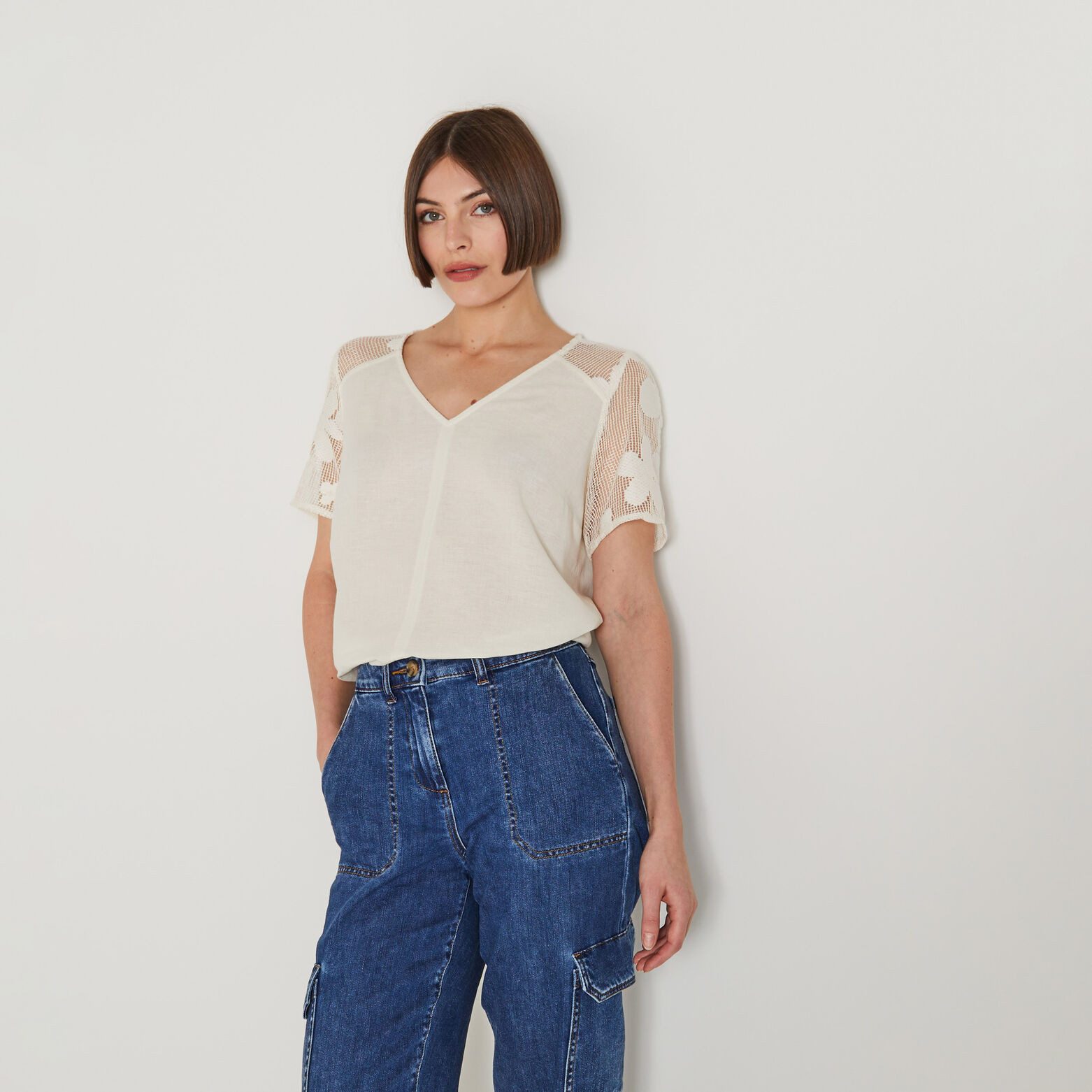 Blouse manches courtes femme