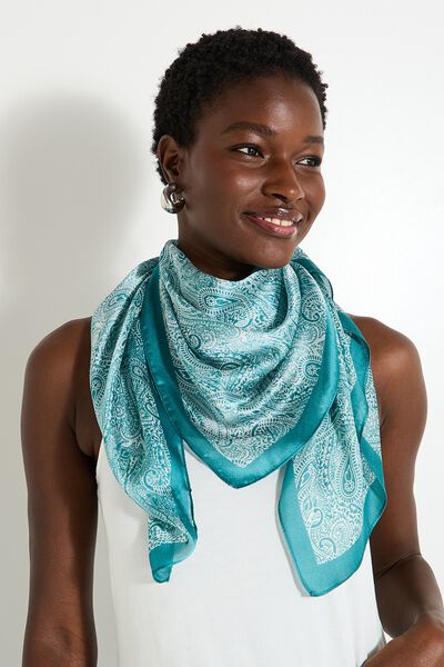 Foulard carré satiné femme